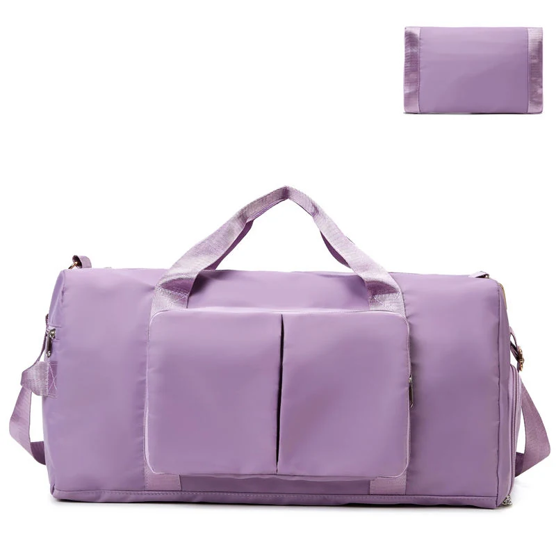 Expandable Waterproof Weekender with Shoe Compartment Purple color SKU reference
