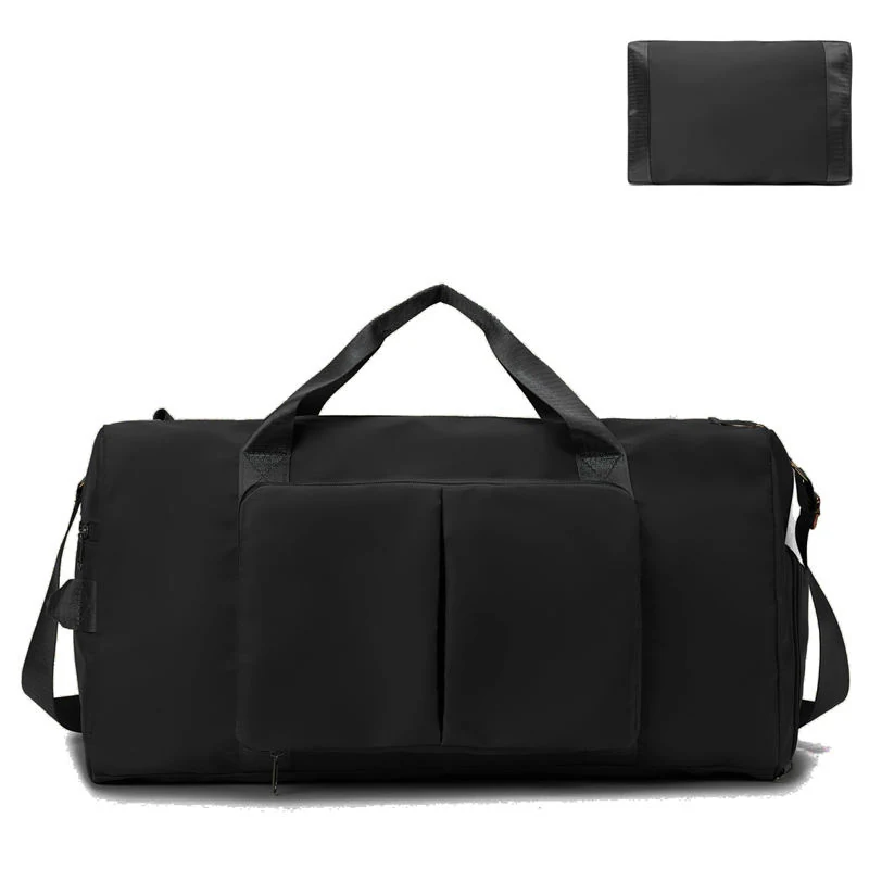 Expandable Waterproof Weekender with Shoe Compartment Black color SKU reference