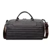 Canvas Travel Organizer Bag with Shoe Compartment Coffee Brown color SKU reference