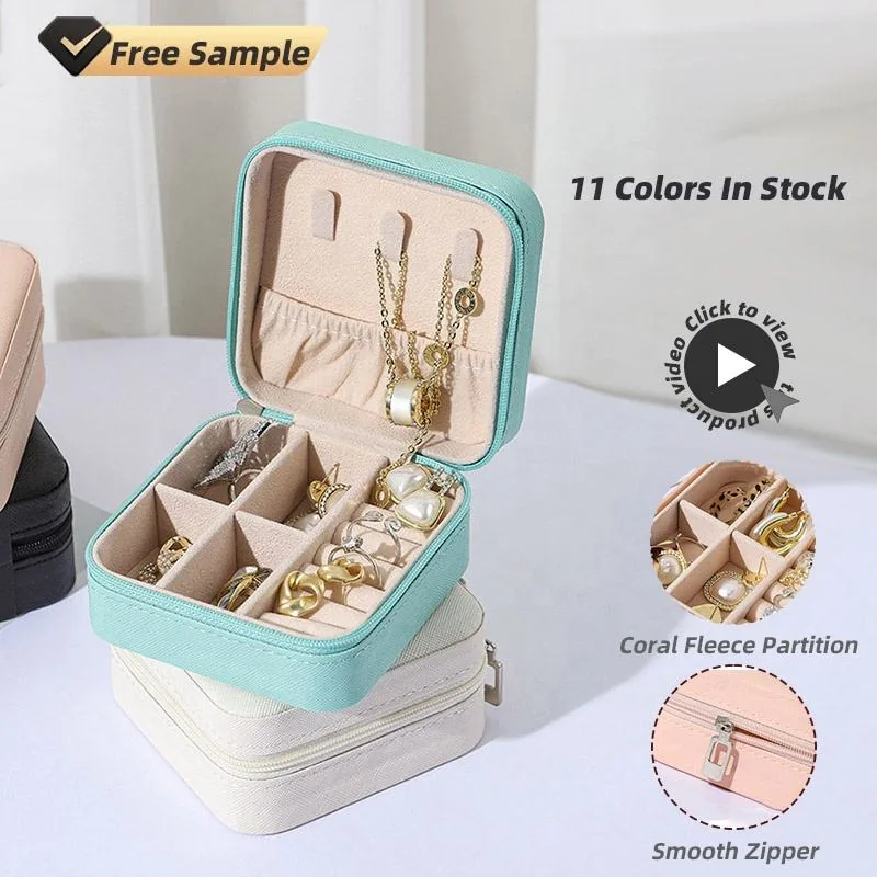 Mini PU Travel Jewelry Organizer Case product reference image