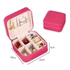 Mini PU Travel Jewelry Organizer Case Red color SKU reference