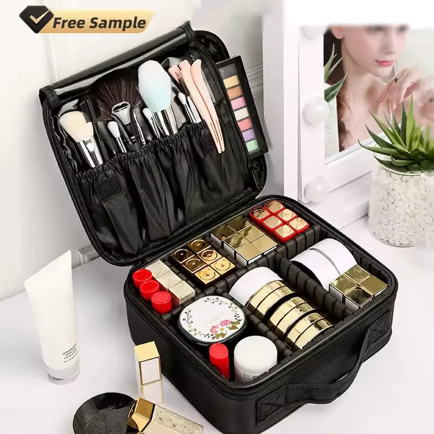 Adjustable-Divider Travel Cosmetic Case product reference image