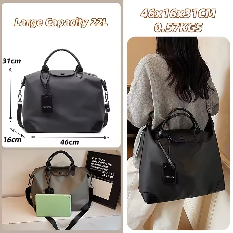 Oxford Shoulder Bag with Pendant and Magnetic Snap product reference image
