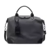Oxford Shoulder Bag with Pendant and Magnetic Snap Gray color SKU reference