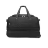 42L Quilted Expandable Rolling Travel Duffel Black color SKU reference