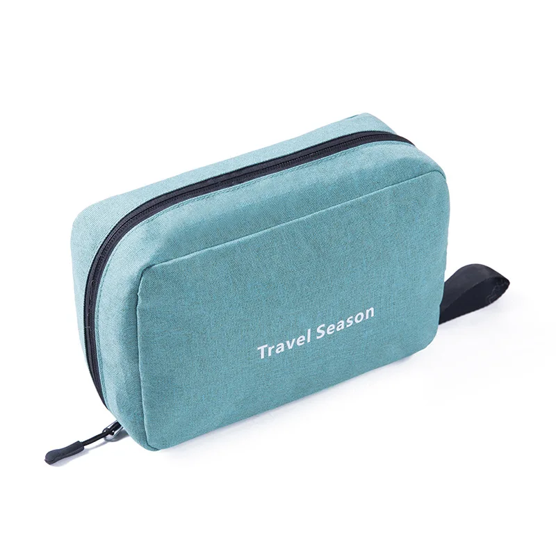 Hanging-Hook Travel Toiletry Organizer Bag Cyan color SKU reference