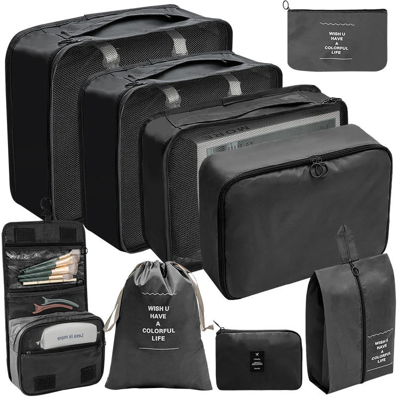 Multi-Piece Drawstring Travel Storage Set with Hanging Hook 11PCS color SKU reference