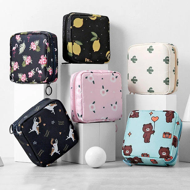 Printed Nylon Lipstick & Coin Pouch with Zipper product reference image
