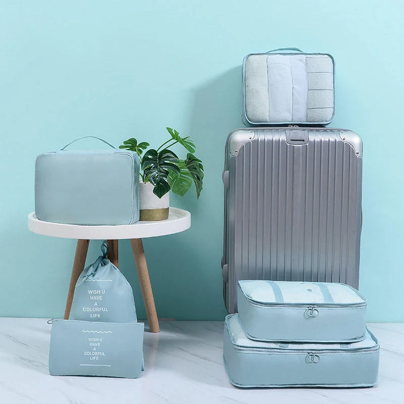 Six-Piece Oxford Travel Packing Cube Set product reference image
