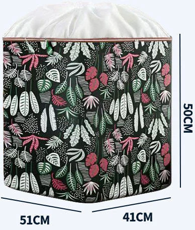 Cotton-Linen Drawstring Laundry & Storage Bag Water plants color SKU reference