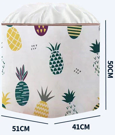 Cotton-Linen Drawstring Laundry & Storage Bag Pineapple color SKU reference