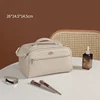 PU Travel Makeup & Toiletry Bag White color SKU reference