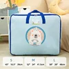 Foldable Zippered Clothing and Quilt Storage Bag Blue color SKU reference