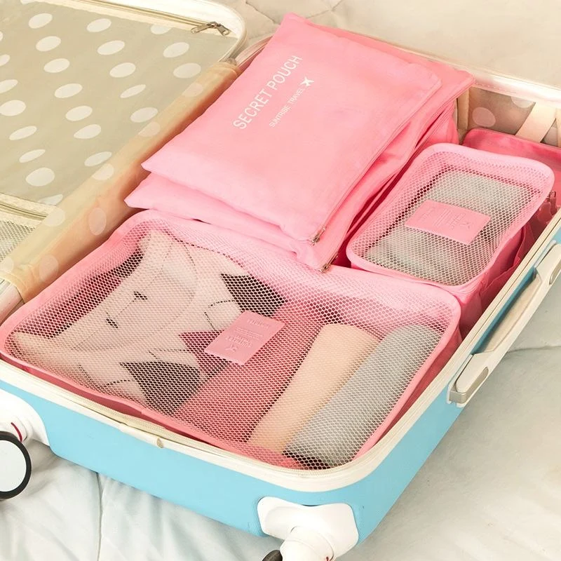 Six-Piece Mesh Travel Organizer Cube Set product reference image