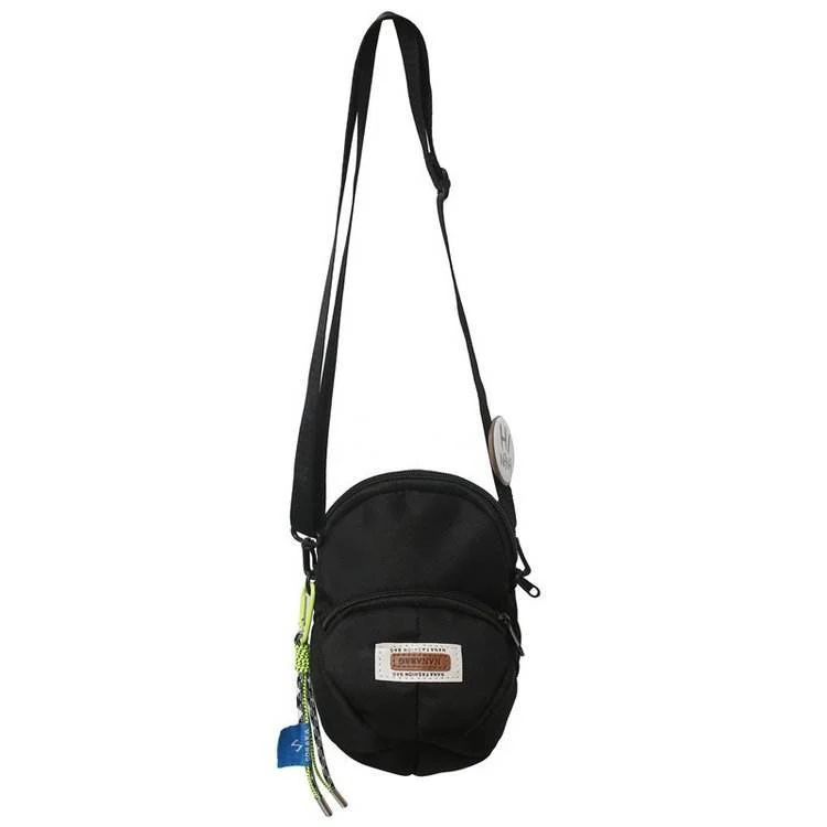 Hat-Shaped Canvas Crossbody Bag with Woven Strap product reference image