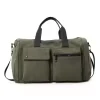 Nylon Shoulder Bag with Front Zipper Pocket Green color SKU reference