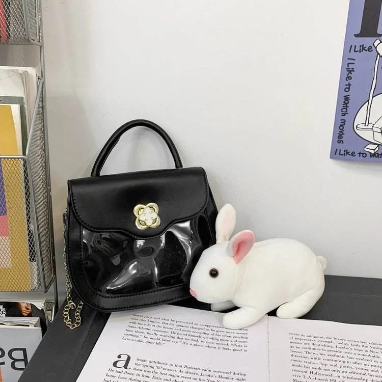 PU Mini Crossbody Bag with Clear Window & Bunny Pouch product reference image