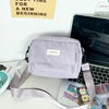 Nylon Mini Crossbody Bag with Letter Label Purple color SKU reference