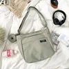 Nylon Multi-Layer Shoulder Bag with Mini Pouch Green color SKU reference