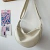 Dumpling-Shape Polyester Crossbody Bag in Six Colors White color SKU reference