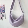 Dumpling-Shape Polyester Crossbody Bag in Six Colors Purple color SKU reference