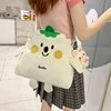Tomato-Shape Nylon Crossbody Bag with Embroidered Letter Detail White color SKU reference