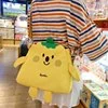 Tomato-Shape Nylon Crossbody Bag with Embroidered Letter Detail Yellow color SKU reference