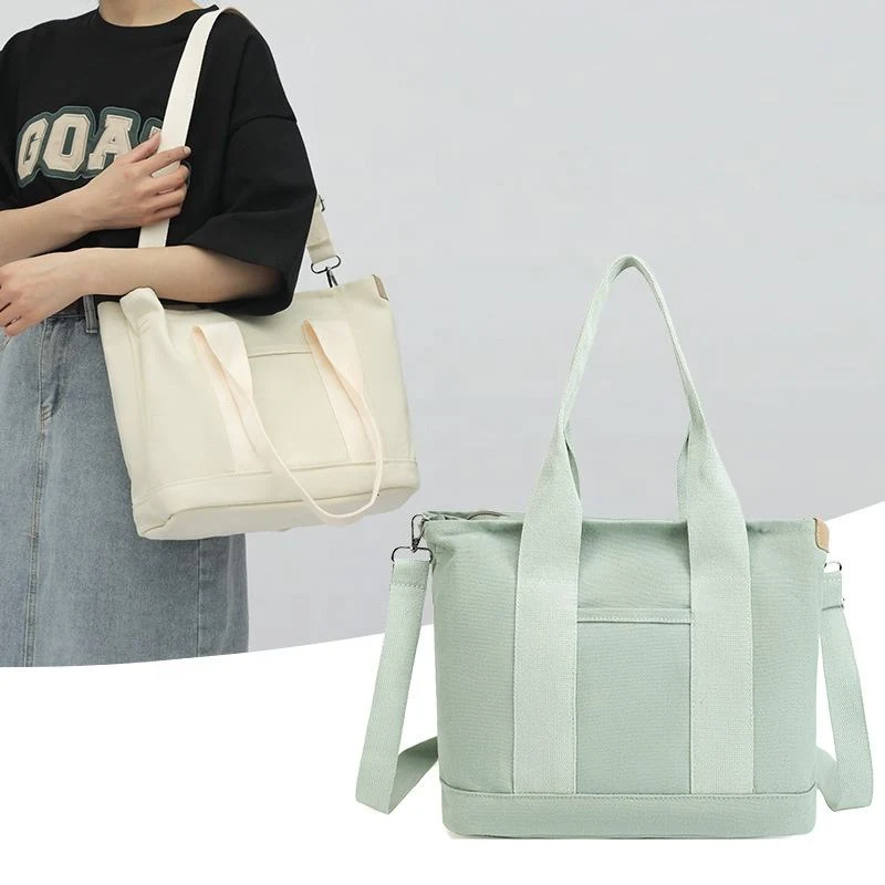 Five-Color Canvas Tote with Multi-Layer Storage product reference image