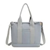 Five-Color Canvas Tote with Multi-Layer Storage Gray color SKU reference