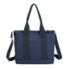 Five-Color Canvas Tote with Multi-Layer Storage Navy color SKU reference