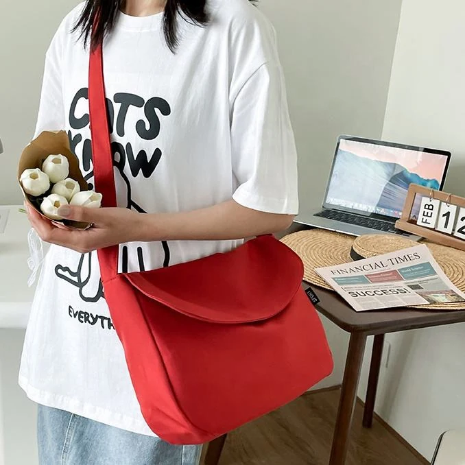 Nylon Flap Shoulder Bag with Card Pocket product reference image