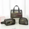 3-in-1 Transparent Mesh Cosmetic Bag Set 3-in-1 Set · B color SKU reference