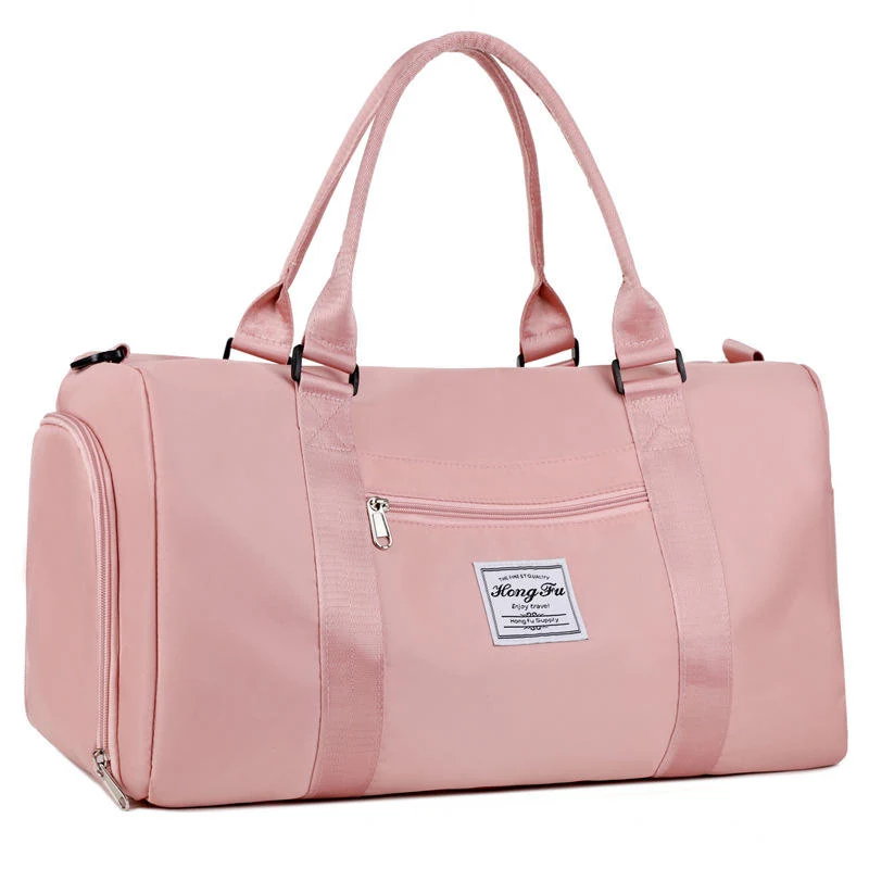 Oxford Cloth Travel Duffel with Dry/Wet Storage Pink color SKU reference
