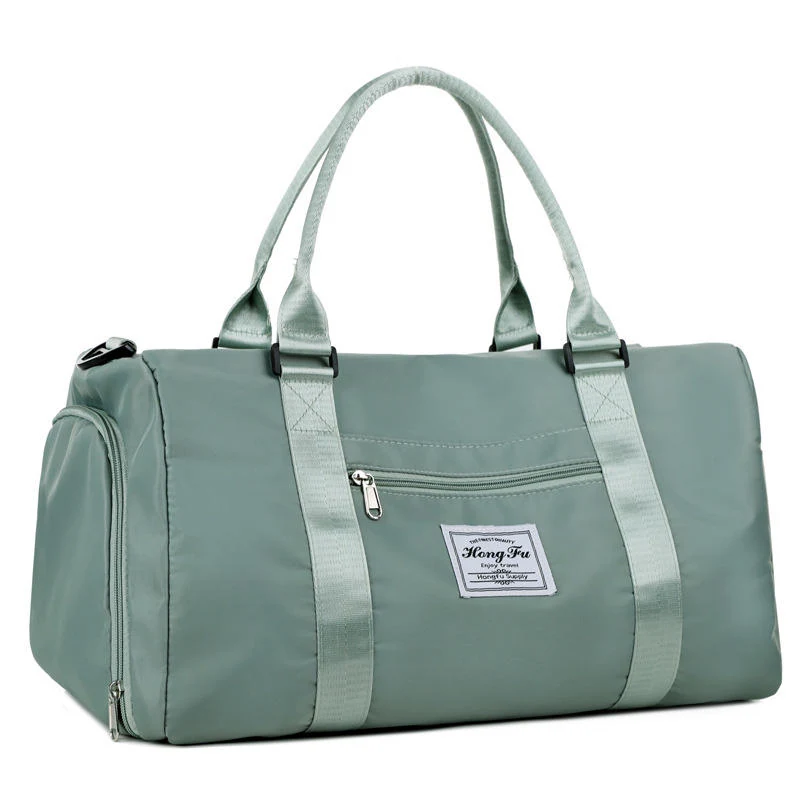 Oxford Cloth Travel Duffel with Dry/Wet Storage Light green color SKU reference