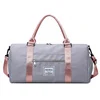 7-Color Nylon Cylinder Travel Duffel with Shoe and Wet Pockets Gray color SKU reference