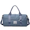 7-Color Nylon Cylinder Travel Duffel with Shoe and Wet Pockets Navy color SKU reference