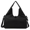 Nylon Gym Bag with Shoe Pockets and Yoga-Mat Strap Black color SKU reference