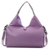 Nylon Gym Bag with Shoe Pockets and Yoga-Mat Strap Purple color SKU reference