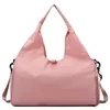 Nylon Gym Bag with Shoe Pockets and Yoga-Mat Strap Pink color SKU reference