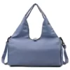 Nylon Gym Bag with Shoe Pockets and Yoga-Mat Strap Blue color SKU reference