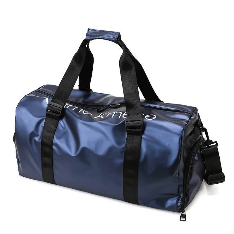 Gym Duffel with Wet-Dry Storage and Seven Color References Blue color SKU reference