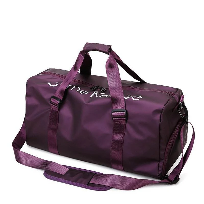 Gym Duffel with Wet-Dry Storage and Seven Color References Purple color SKU reference