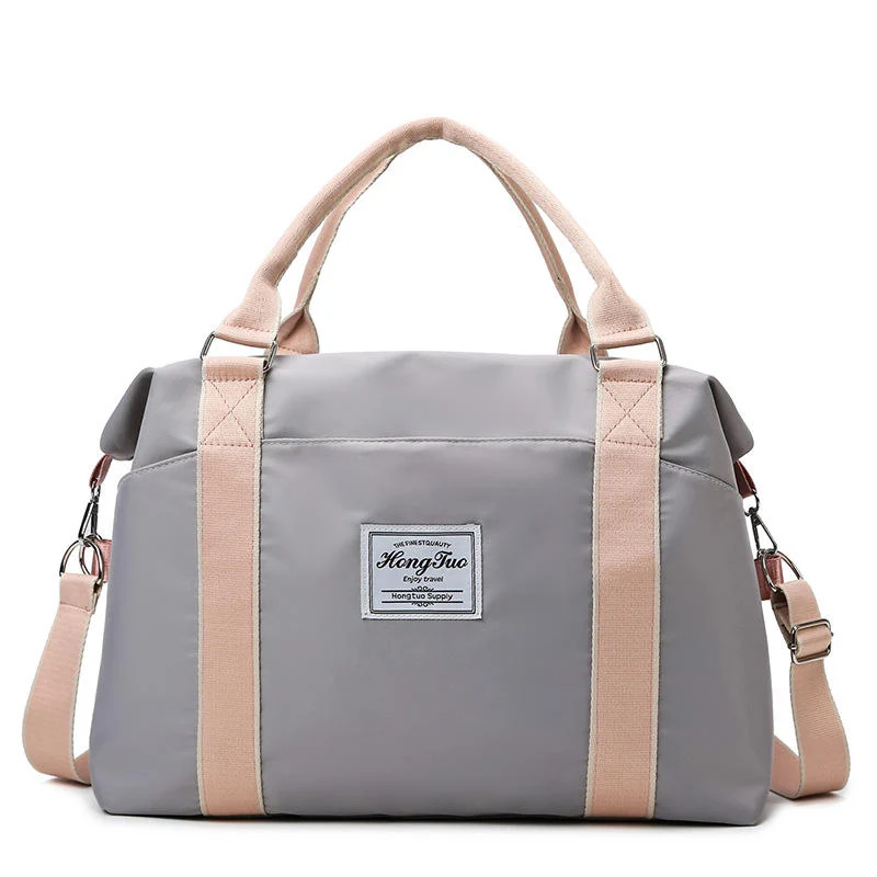 Polyester Weekender Duffel with Wet-Dry Storage and Luggage Sleeve Dark gray color SKU reference