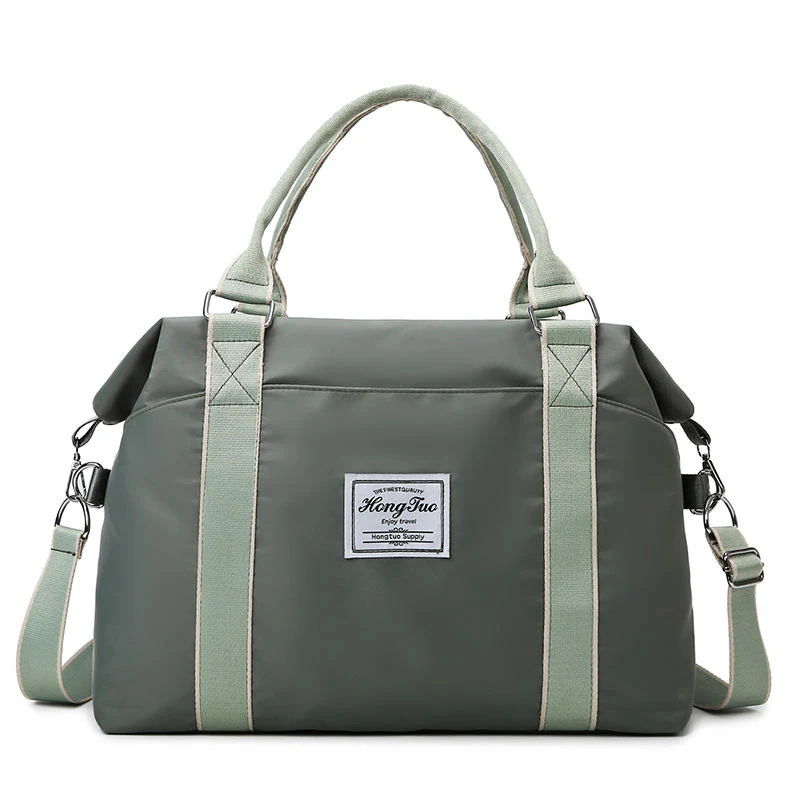 Polyester Weekender Duffel with Wet-Dry Storage and Luggage Sleeve Light green color SKU reference