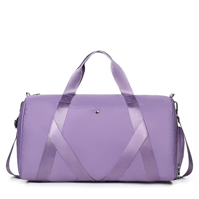 Polyester Gym Duffel with Shoe Compartment and Dry-Wet Separation Purple color SKU reference