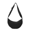 Lightweight Nylon Half-Moon Crossbody Bag Black color SKU reference