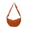 Lightweight Nylon Half-Moon Crossbody Bag Light brown color SKU reference