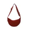 Lightweight Nylon Half-Moon Crossbody Bag Watermelon red color SKU reference