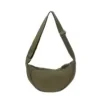Lightweight Nylon Half-Moon Crossbody Bag Green color SKU reference