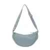 Lightweight Nylon Half-Moon Crossbody Bag Sky blue color SKU reference